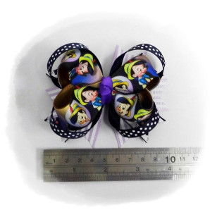 Pinocchio Grosgrain Ribbon Girls 4" Boutique Bow Hair Bows ( Hair Clip or Hair Band ) 